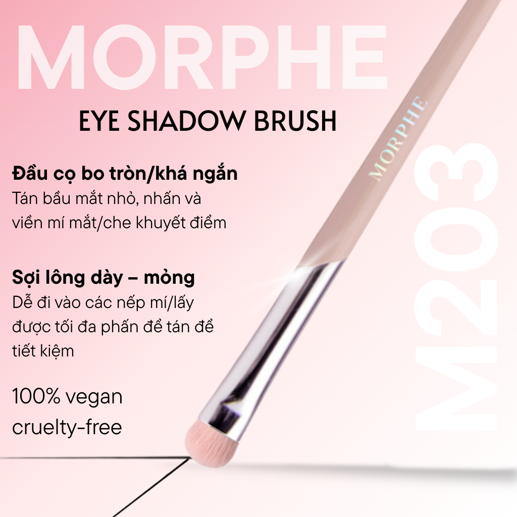 Cọ Trang Điểm Mí Mắt Dưới MORPHE Eye Shadow M203